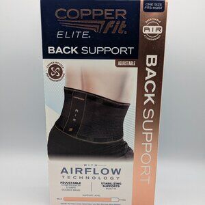 Copper Fit Elite Adjustable Back Support w/Airflow Technology, Unisex 30-50" NEW